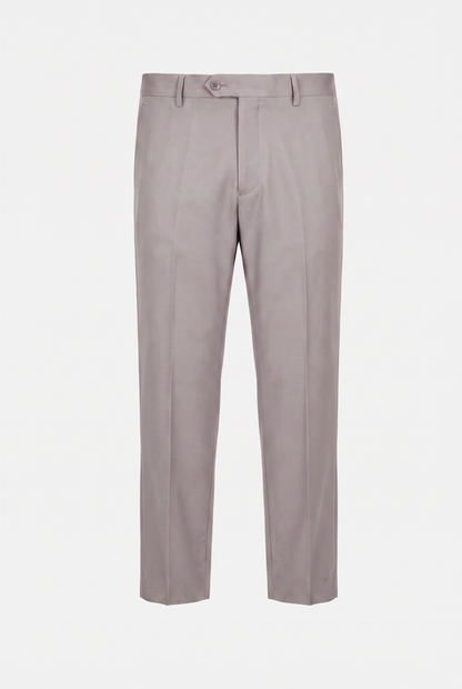 Terno Plus Size Slim Italiano Poliviscose - Cinza Claro