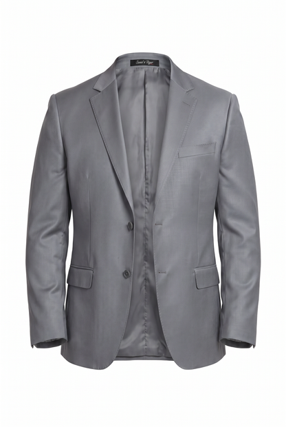 Terno Plus Size Slim Italiano Poliviscose - Cinza Médio
