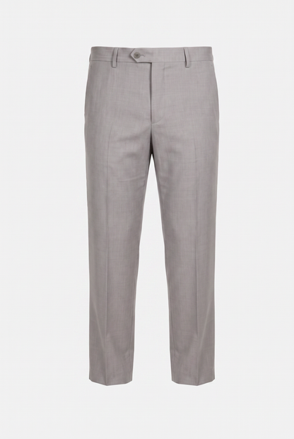 Terno Plus Size Slim Italiano Lã Fria - Cinza Claro