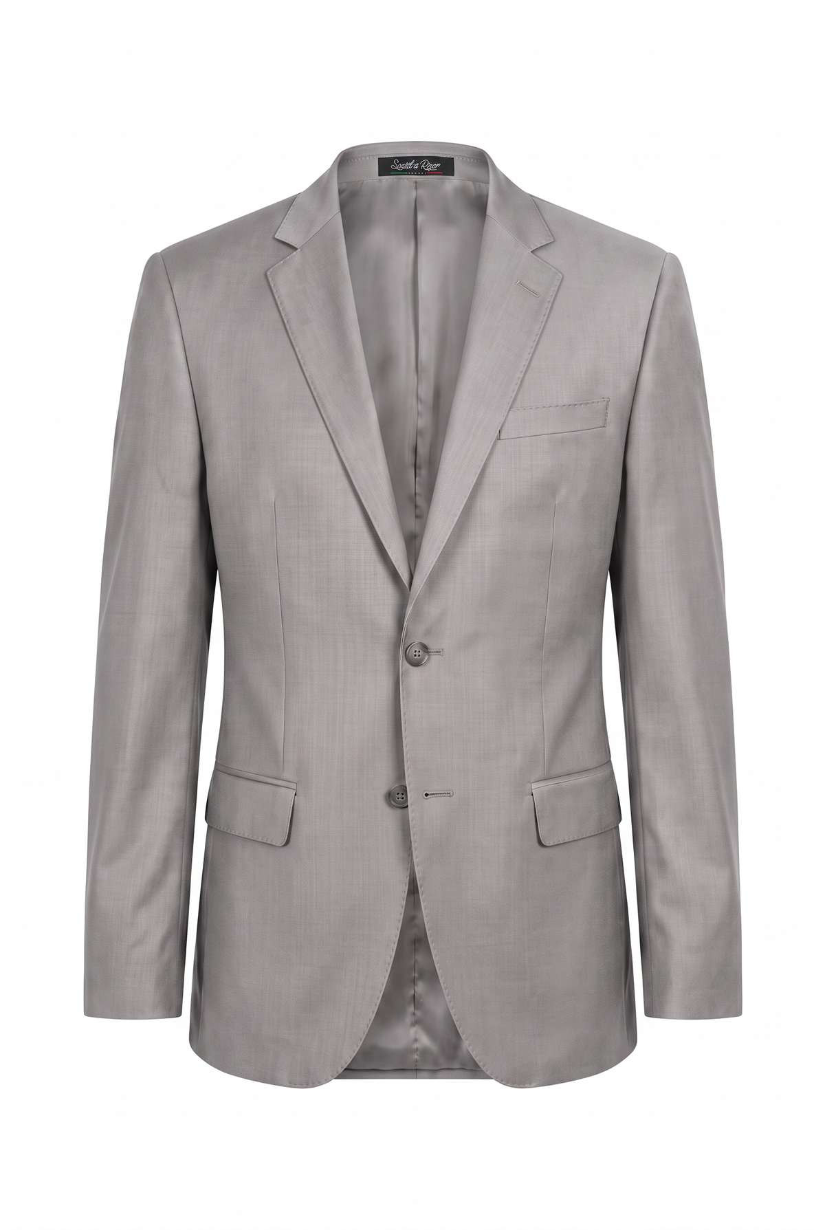 Terno Plus Size Slim Italiano Lã Fria - Cinza Claro