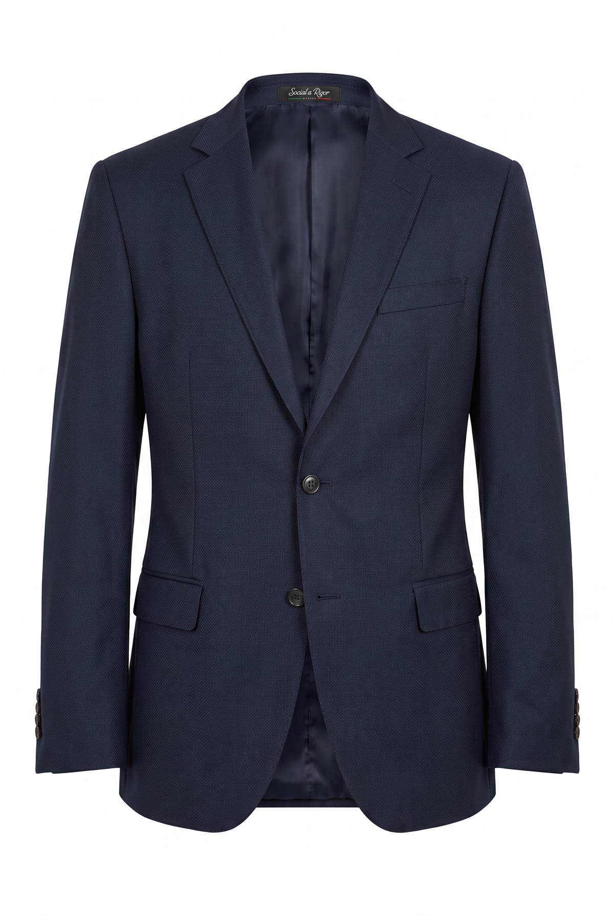 Terno Plus Size Slim Italiano Lã Fria - Azul Marinho