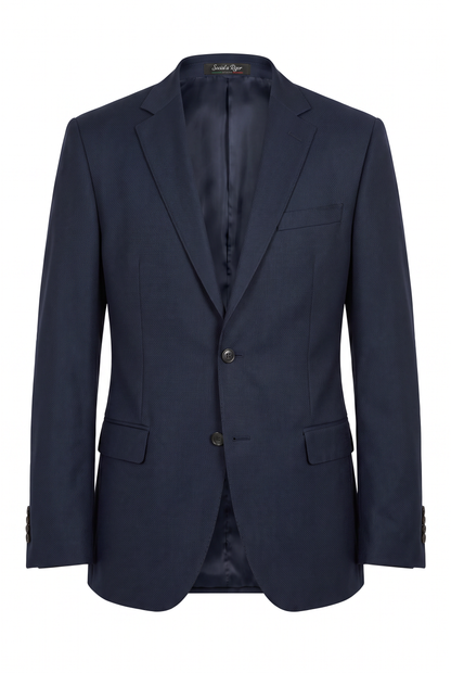 Terno Plus Size Slim Italiano Lã Fria - Azul Marinho