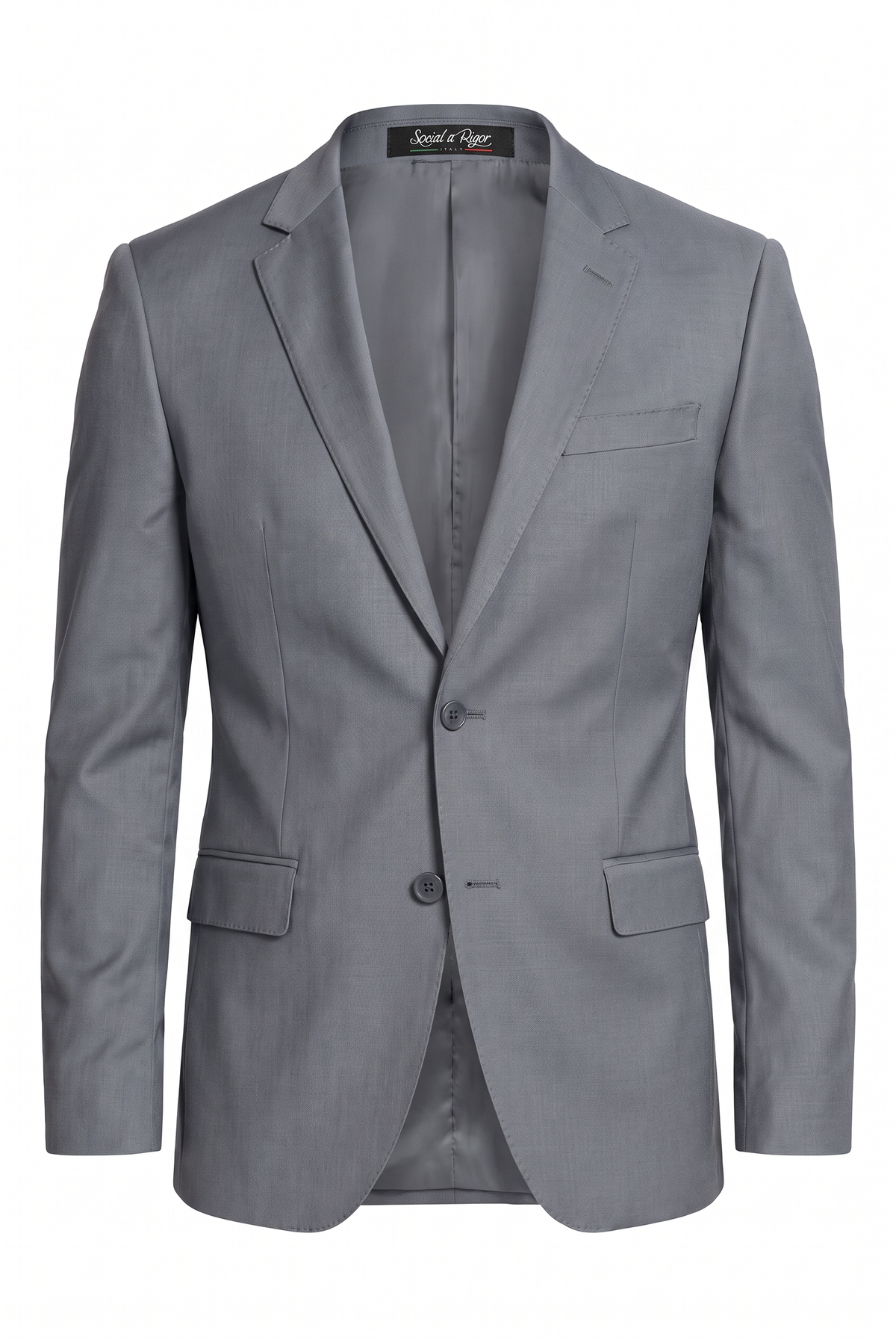 Costume Slim Italiano Lã Fria - Cinza Médio