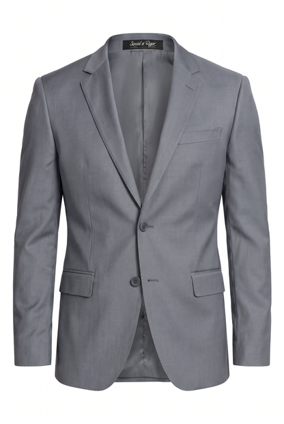 Costume Slim Italiano Lã Fria - Cinza Médio
