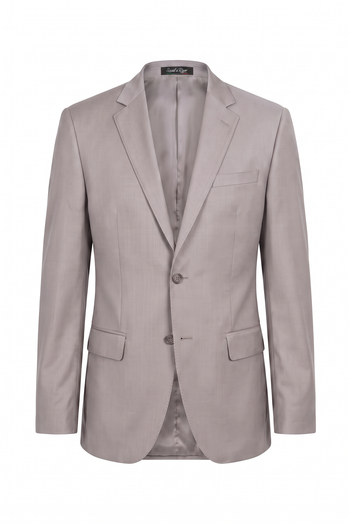 Costume Slim Italiano Poliviscose - Cinza Claro