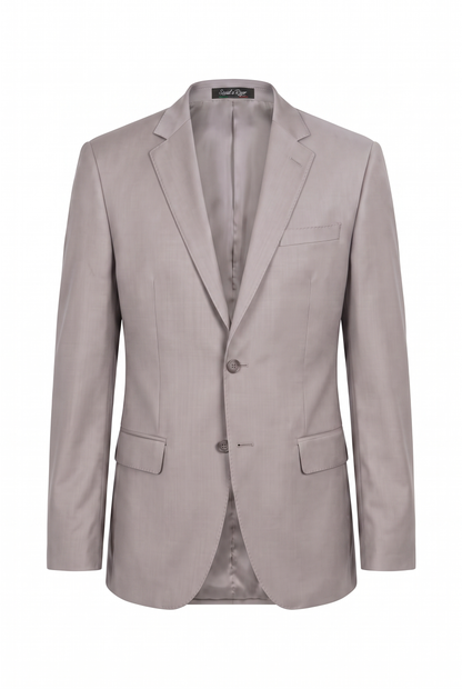 Costume Slim Italiano Poliviscose - Cinza Claro