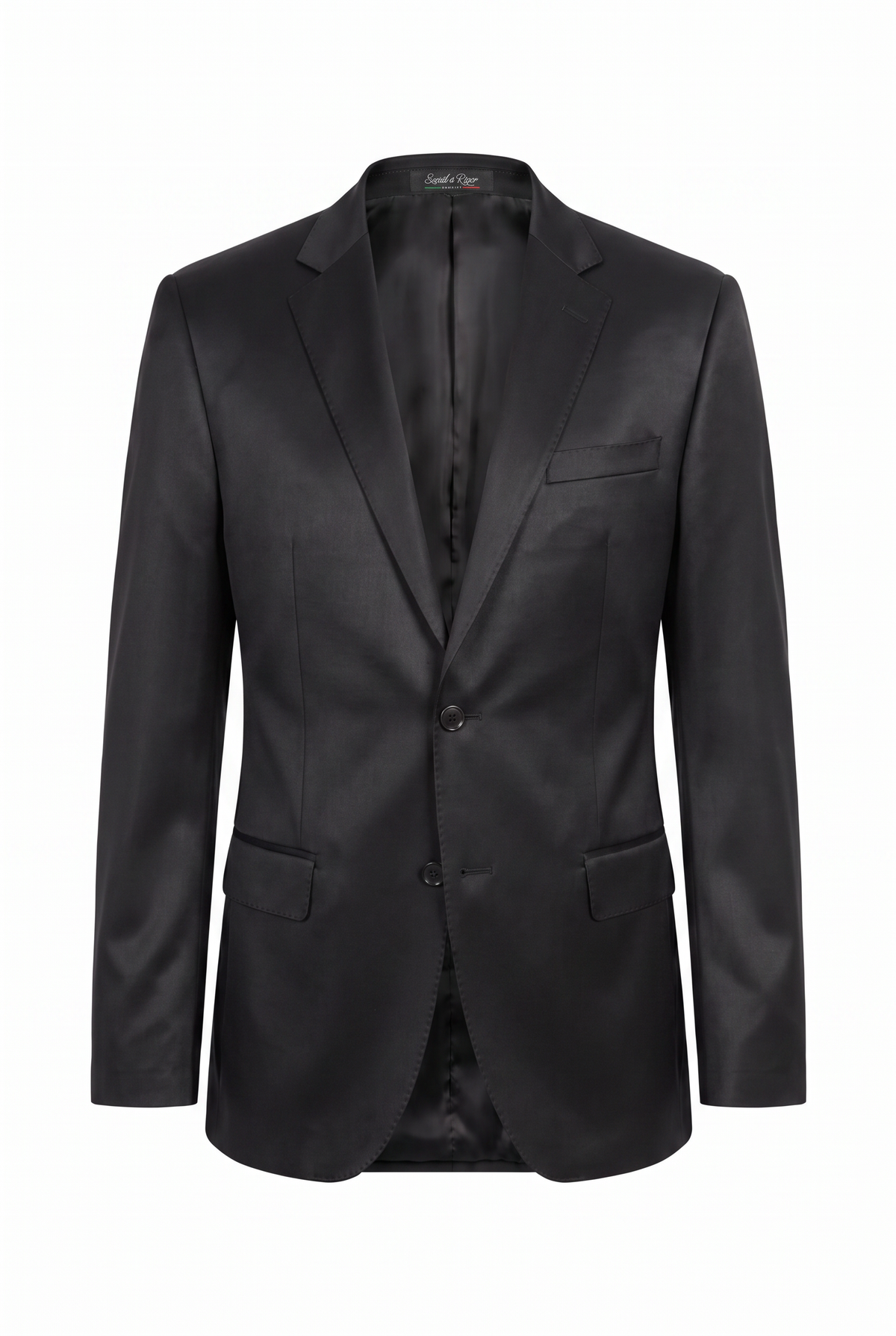 Costume Plus Size Slim Italiano Poliviscose - Preto