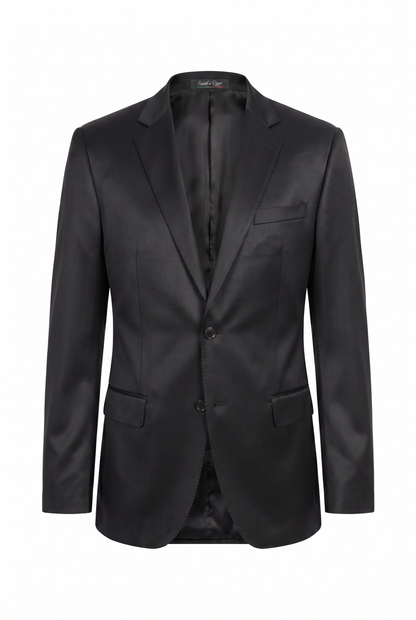 Costume Plus Size Slim Italiano Poliviscose - Preto