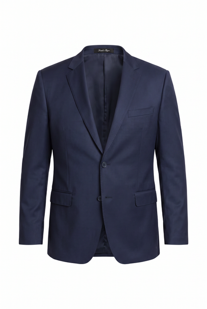 Costume Plus Size Slim Italiano Poliviscose - Azul Marinho