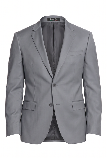 Costume Slim Italiano Poliviscose - Cinza Médio