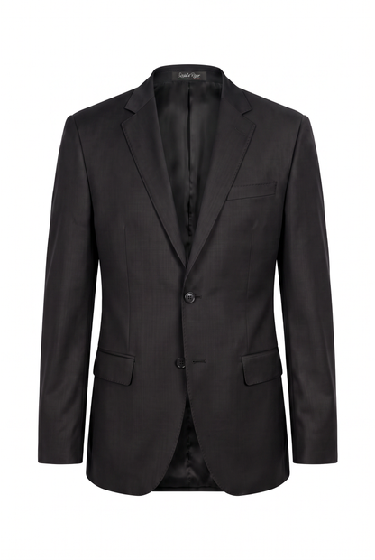 Costume Plus Size Slim Italiano Lã Fria - Preto