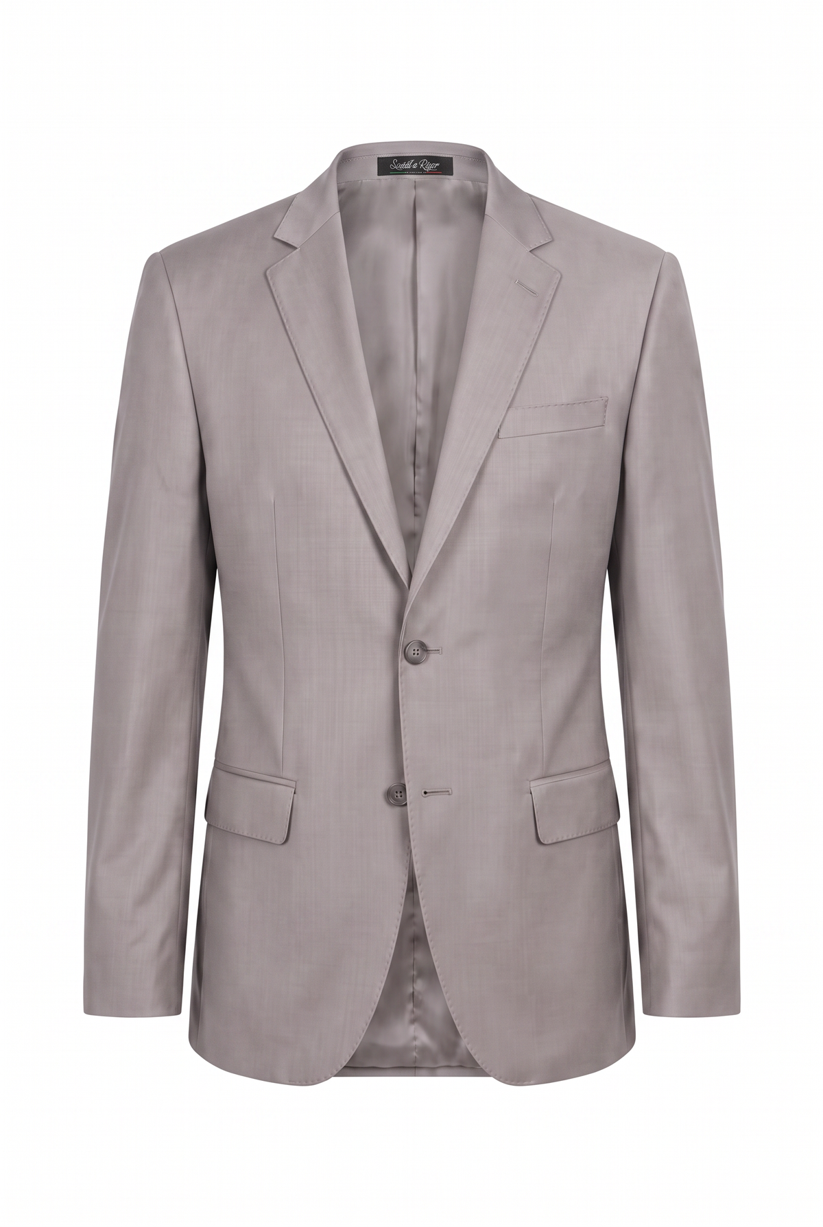 Costume Plus Size Slim Italiano Poliviscose - Cinza Claro