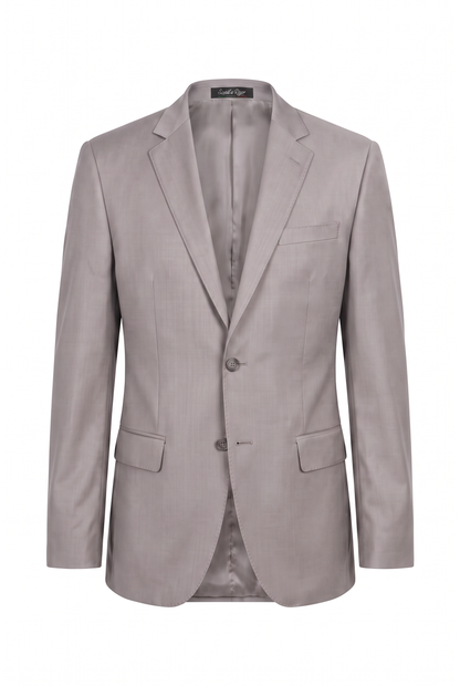 Costume Plus Size Slim Italiano Poliviscose - Cinza Claro