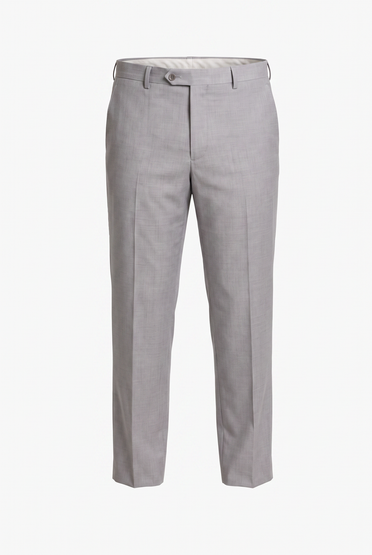 Costume Plus Size Slim Italiano Lã Fria - Cinza Claro