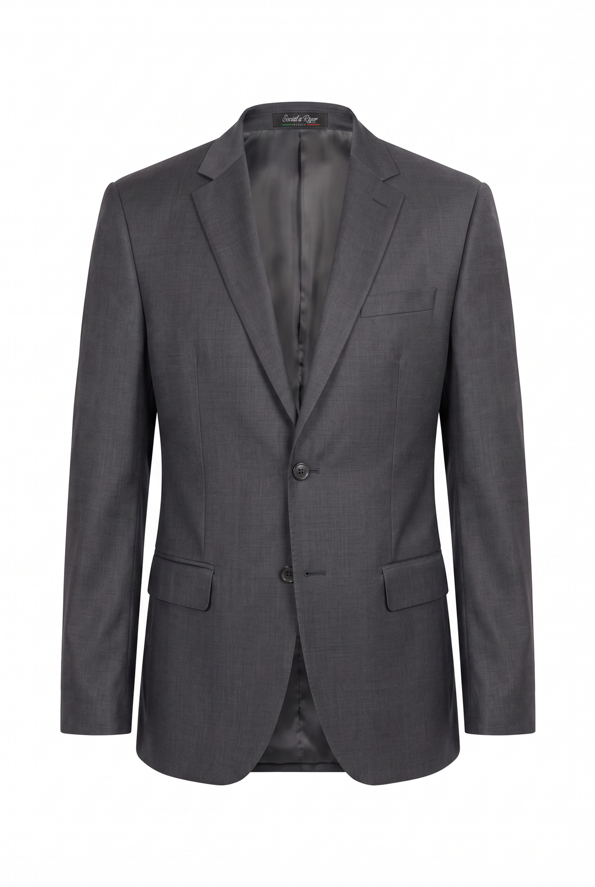 Costume Plus Size Slim Italiano Lã Fria - Chumbo