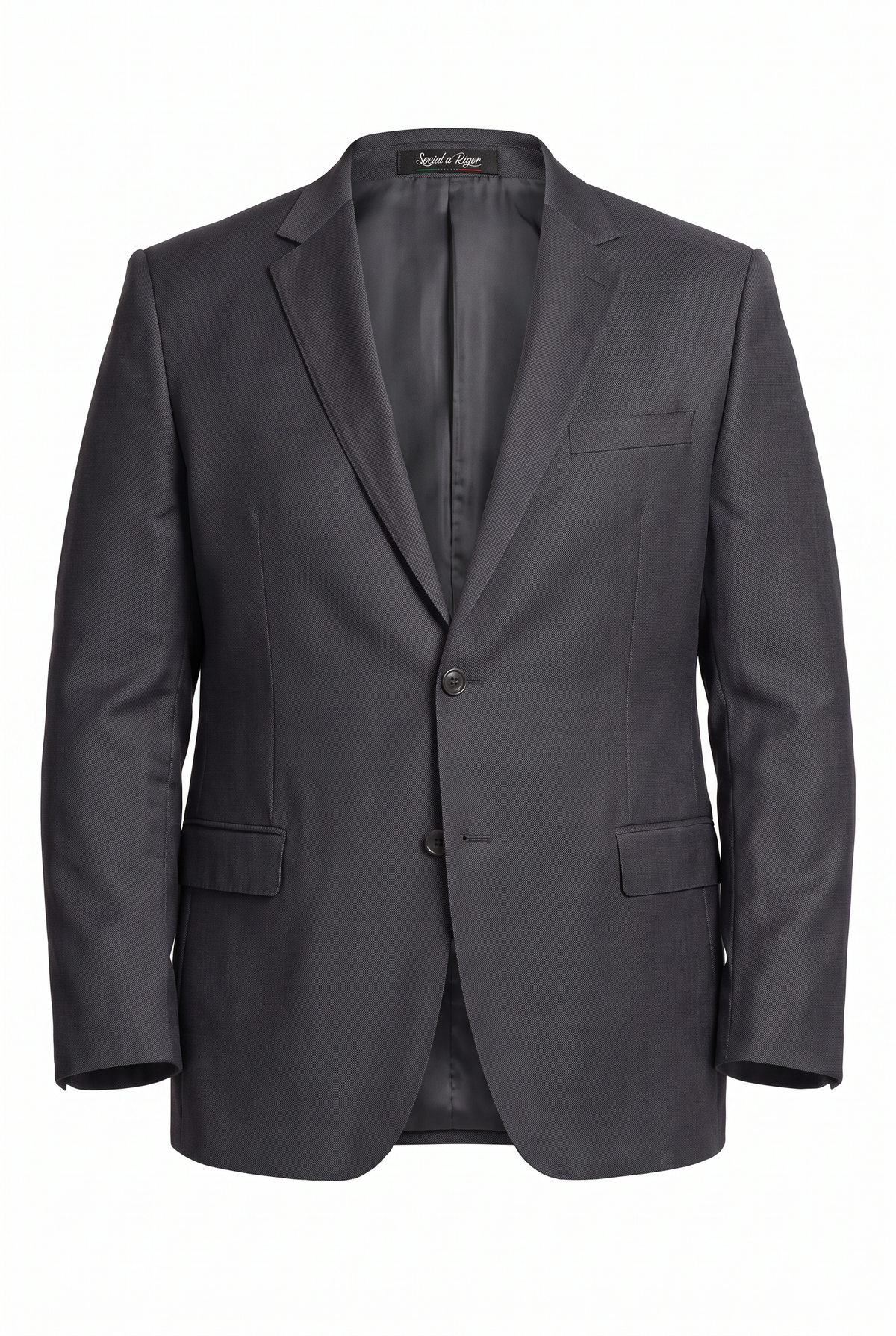 Costume Plus Size Slim Italiano Lã Fria - Grafite