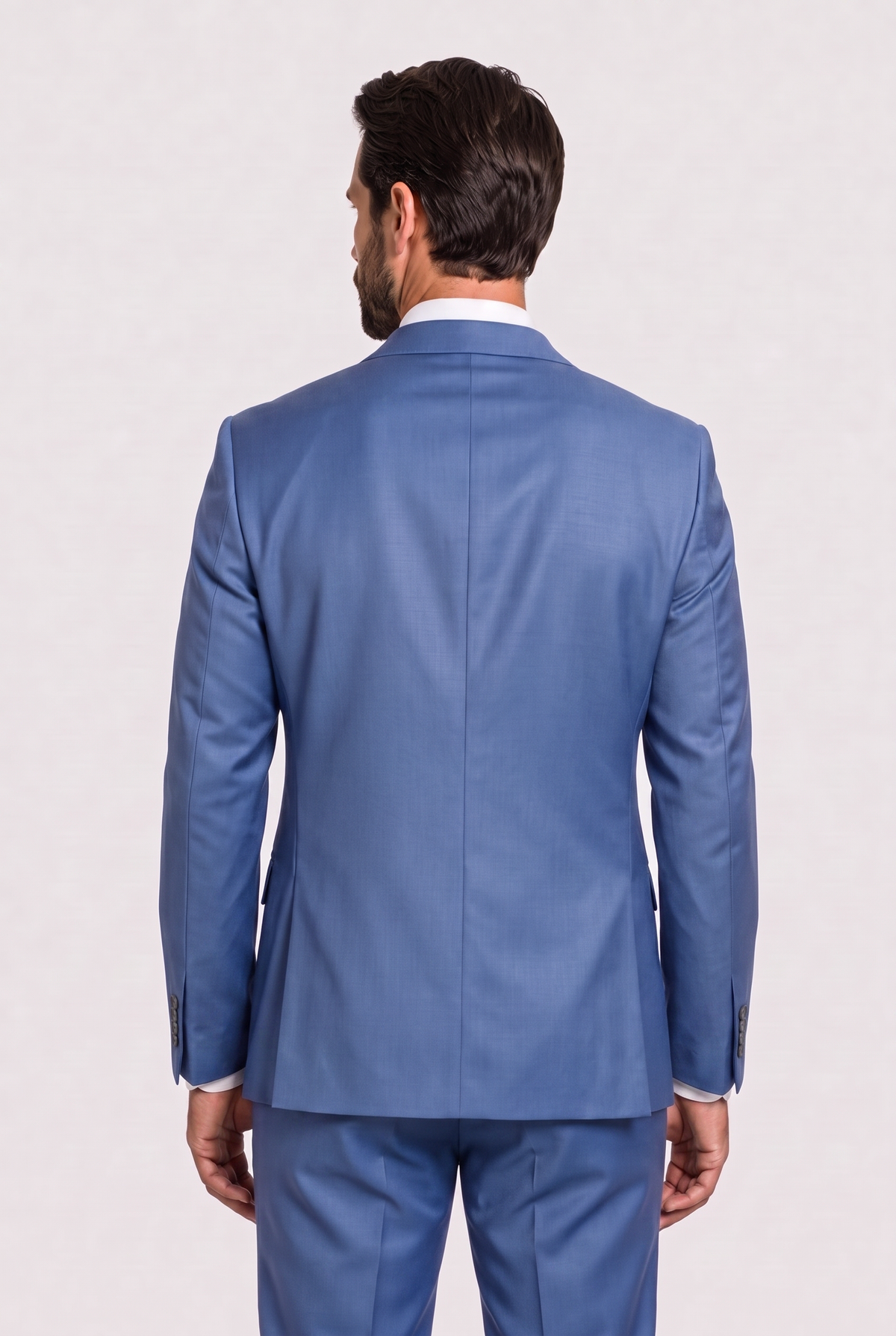 Costume Slim Italiano Poliviscose - Azul Índico