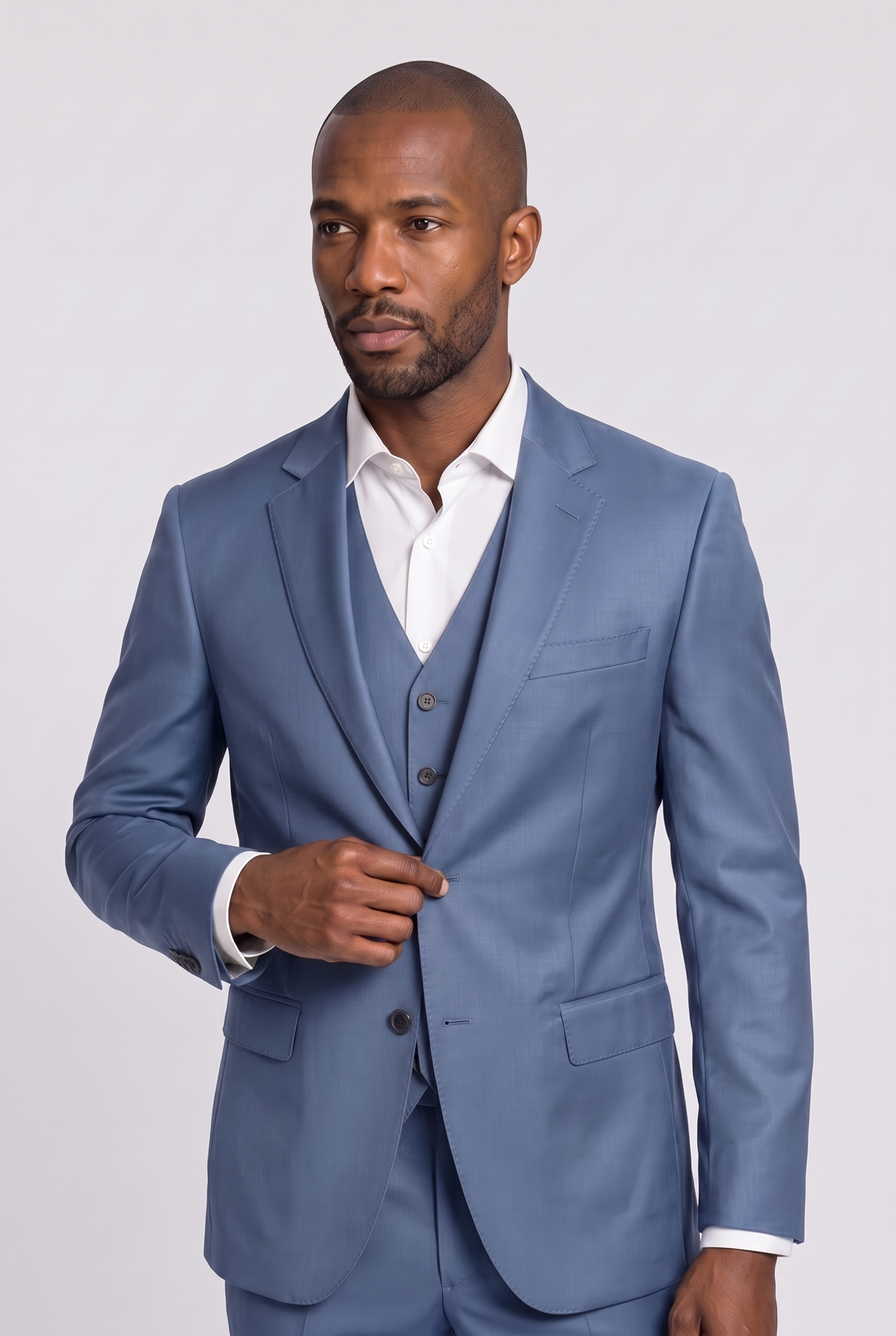 Calça Slim Italiano Poliviscose - Azul Índico