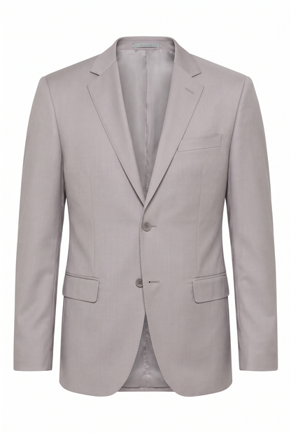 Terno Slim Italiano Poliviscose - Cinza Claro
