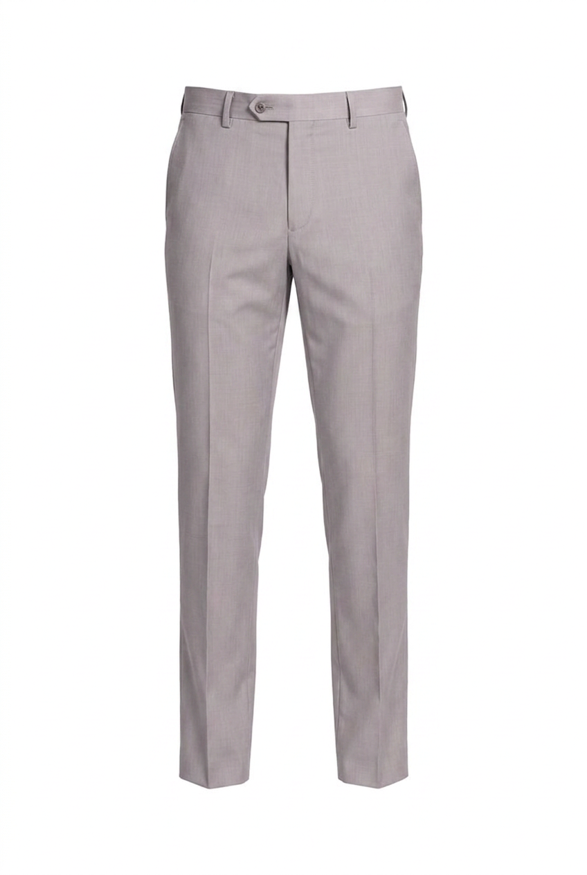 Terno Slim Italiano Lã Fria - Cinza Claro