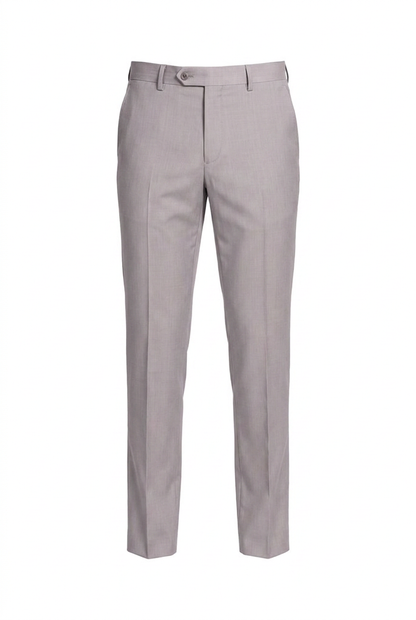 Terno Slim Italiano Lã Fria - Cinza Claro