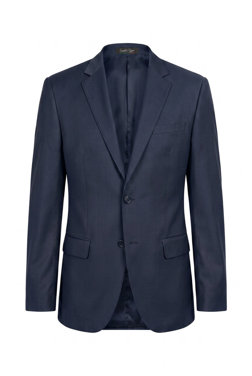 Blazer plus size poliviscose azul marinho - ghost mannequin