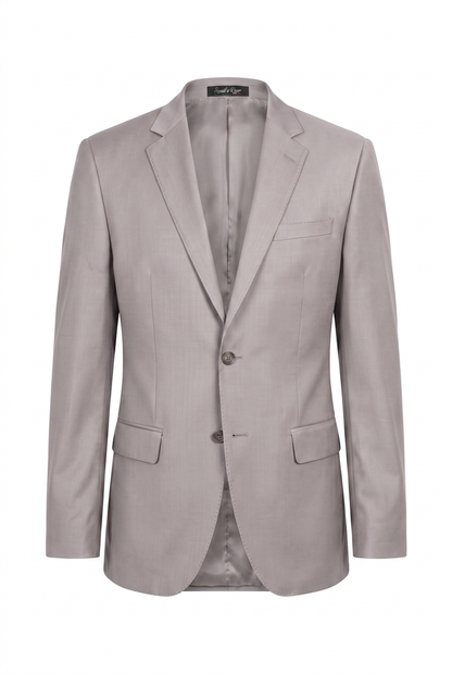 Blazer plus size poliviscose cinza claro - ghost mannequin