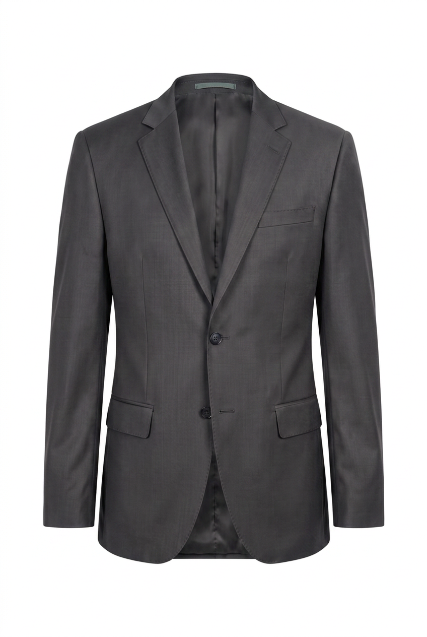 Blazer Slim Italiano Microfibra Chumbo - ghost still