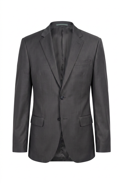 Blazer Slim Italiano Microfibra Chumbo - ghost still
