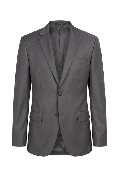 Blazer plus size poliviscose chumbo - ghost mannequin