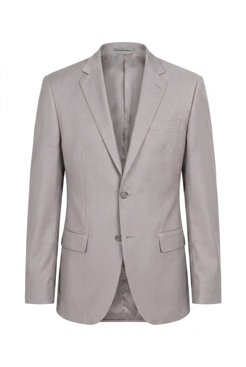 Blazer plus size microfibra cinza claro - ghost mannequin