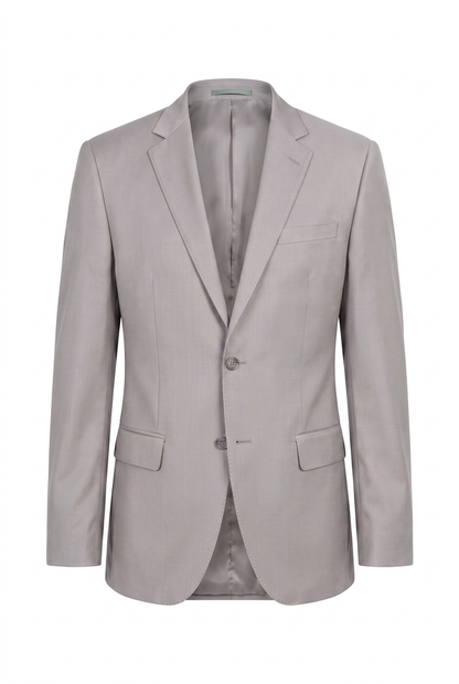 Blazer plus size microfibra cinza claro - ghost mannequin