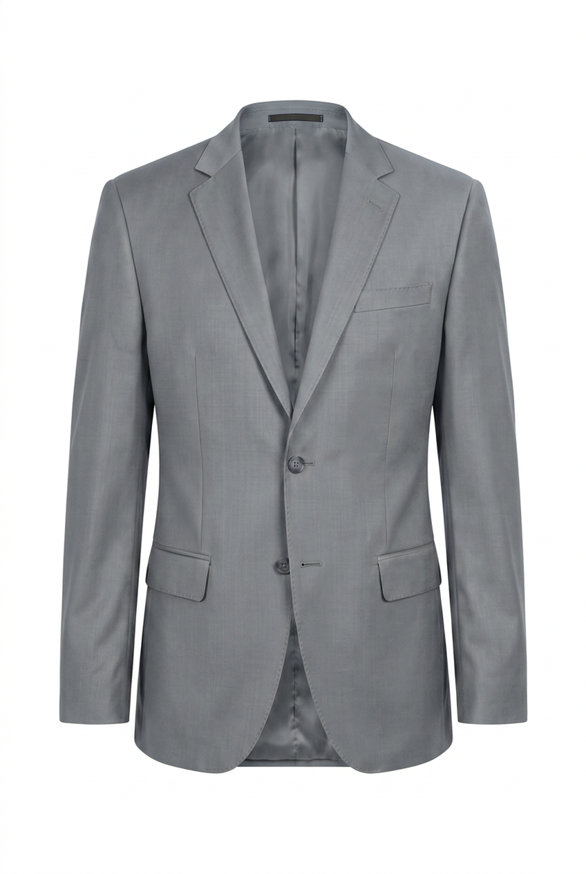 Blazer plus size poliviscose cinza aco - ghost mannequin