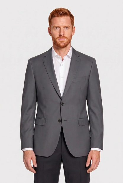 Blazer Slim Italiano Microfibra Grafite - hero frontal