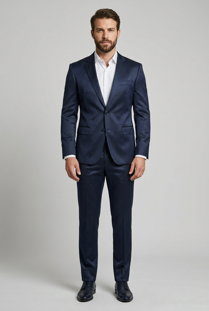 Costume Prada Azul Marinho - frontal duas pecas