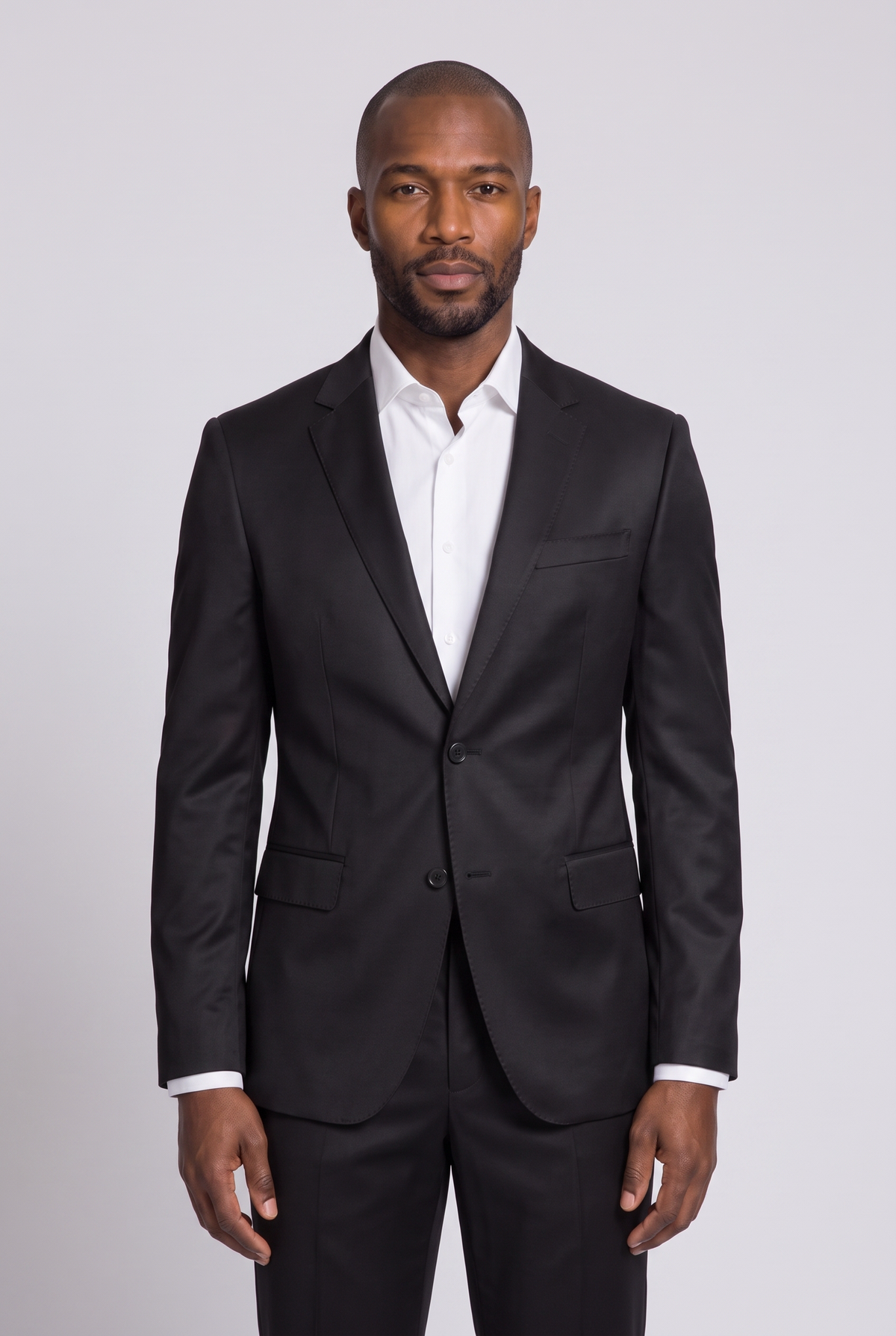 Costume Slim Italiano Poliviscose Preto