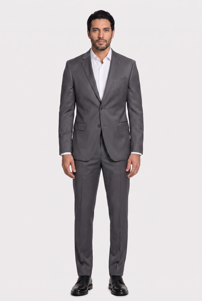 Costume Slim Italiano Poliviscose Chumbo - corpo inteiro