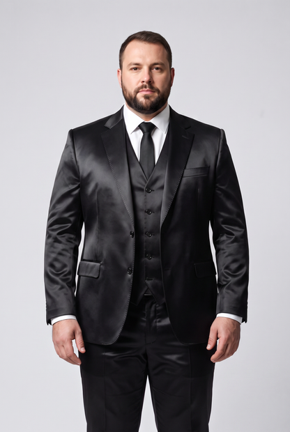 Terno Plus Size Slim Italiano Prada Preto