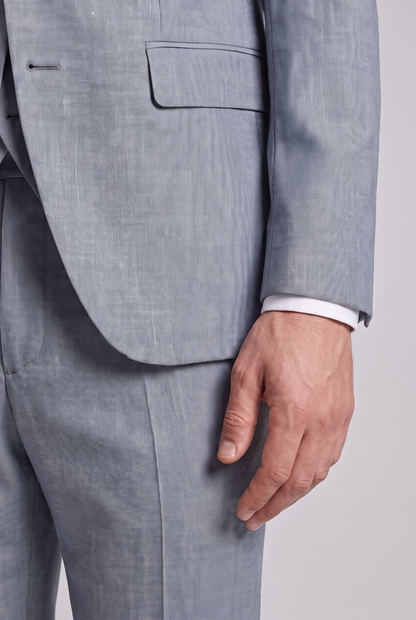 Blazer Melange New Aço - lapela
