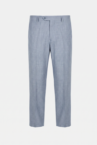 Terno Plus Size Slim Italiano Melange - New Aço