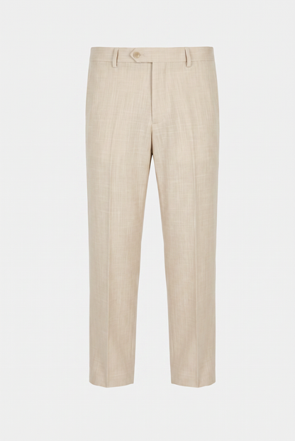 Costume Slim Italiano Melange - Bege