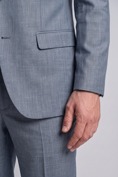 Blazer Melange Cinza Médio - lapela