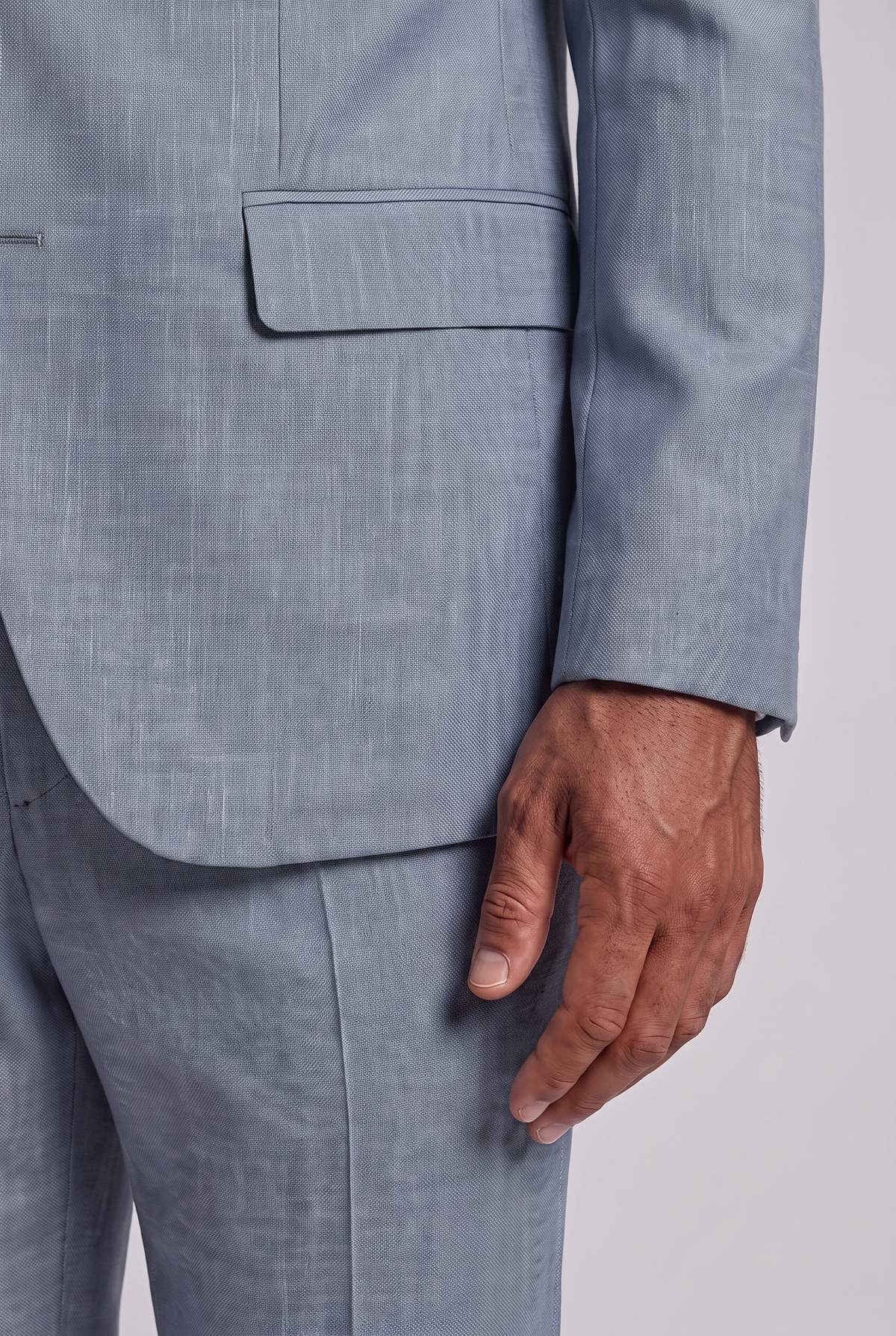 Costume Slim Italiano Melange - Cinza Médio