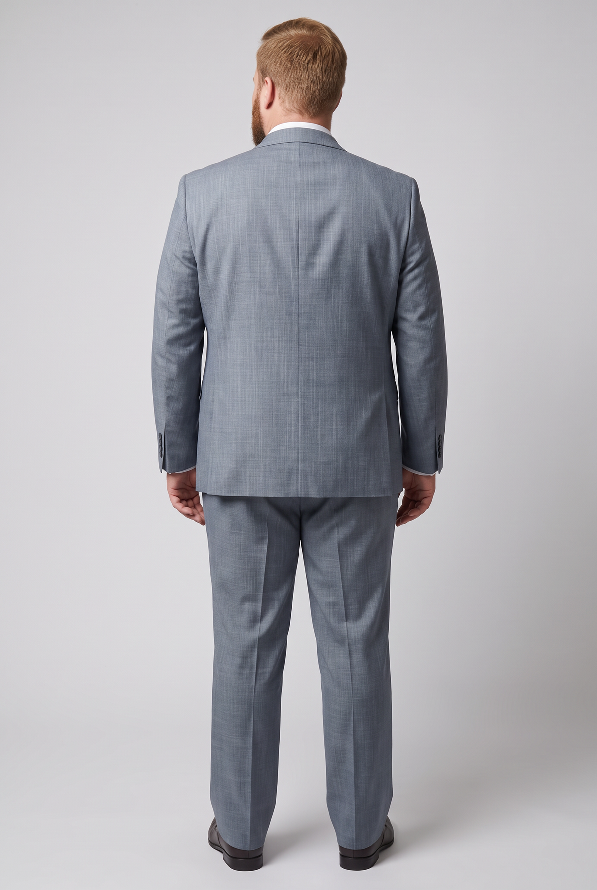 Terno Plus Size Slim Italiano Melange - Cinza Médio
