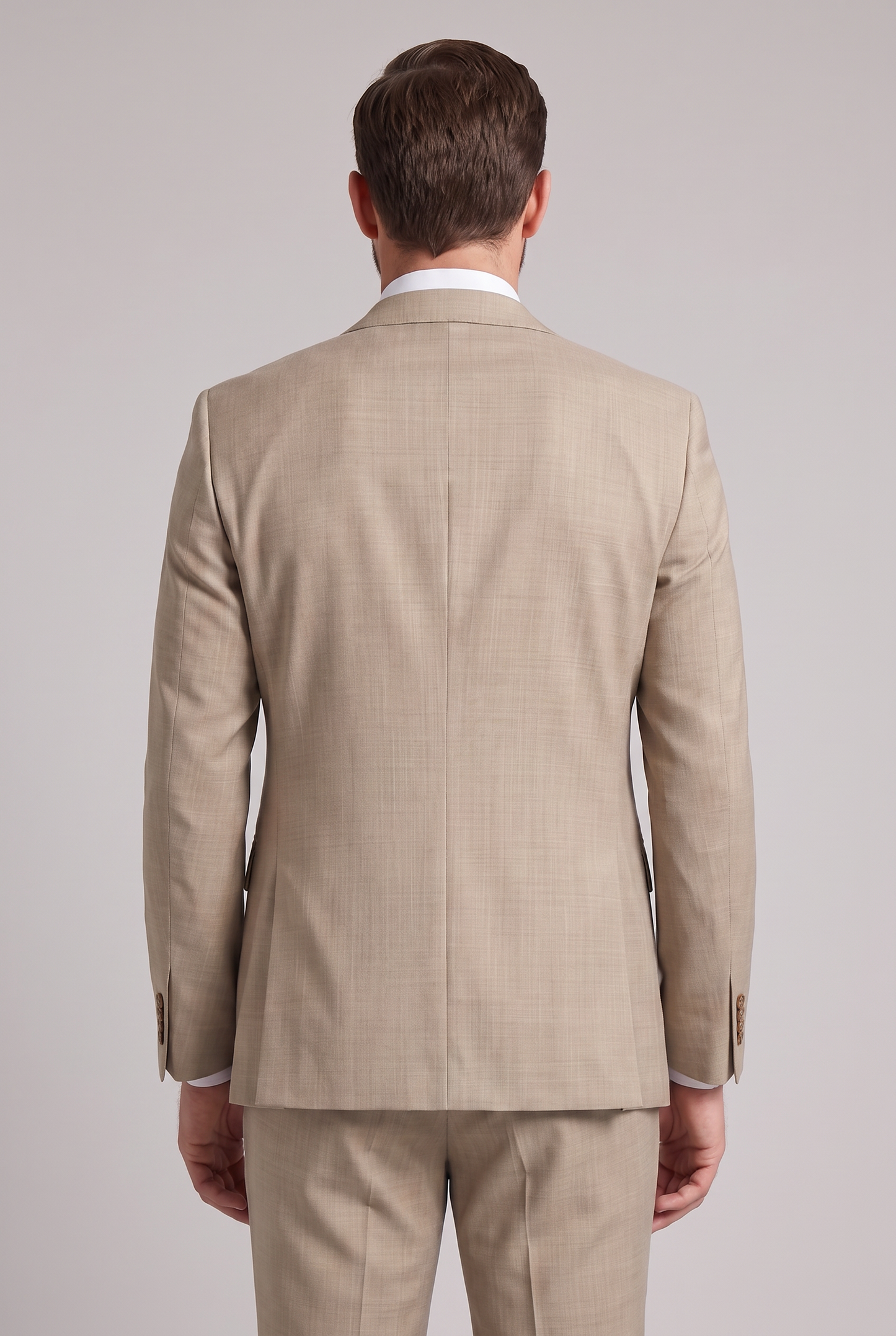 Blazer Melange Bege - costas