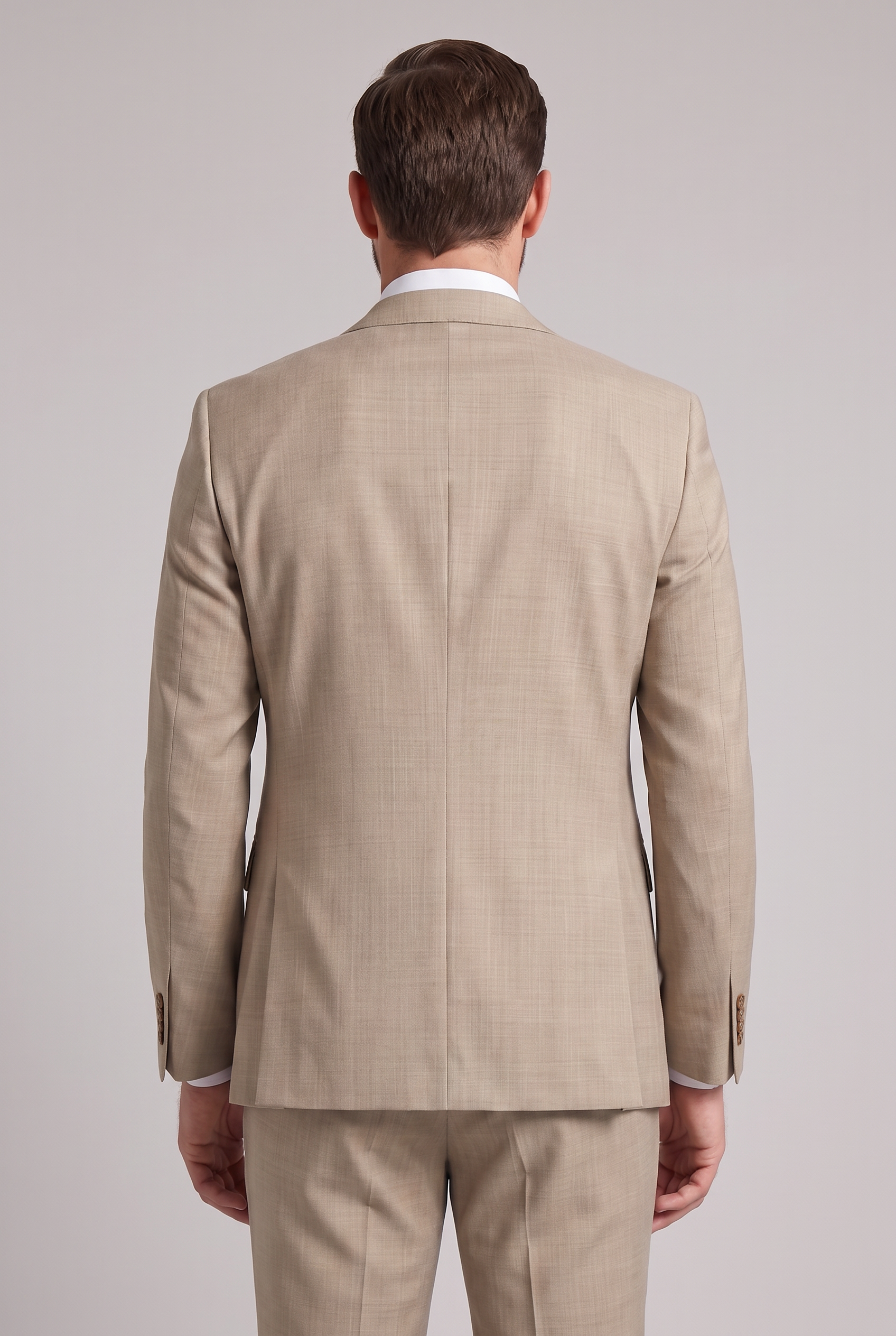 Blazer Melange Bege - costas