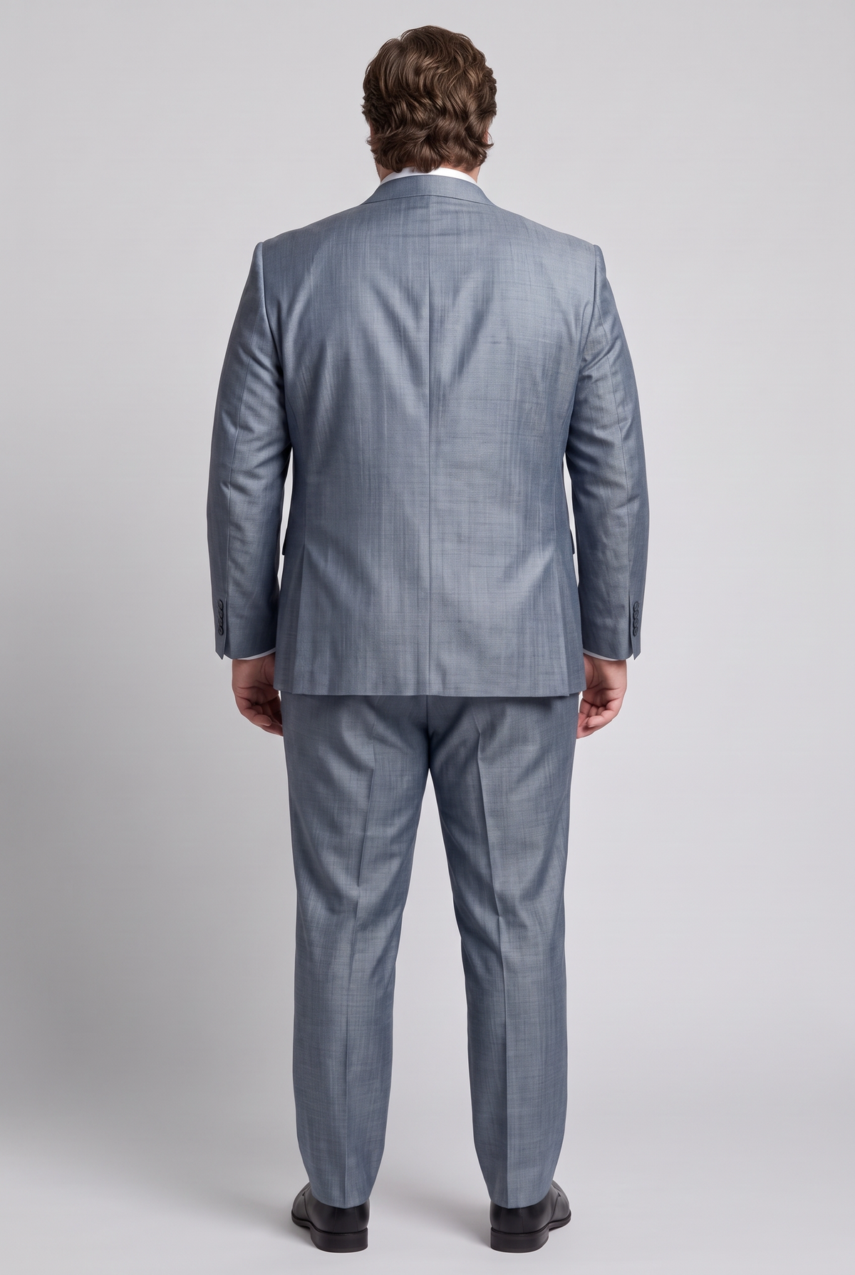 Costume Plus Size Slim Italiano Melange - Cinza Médio