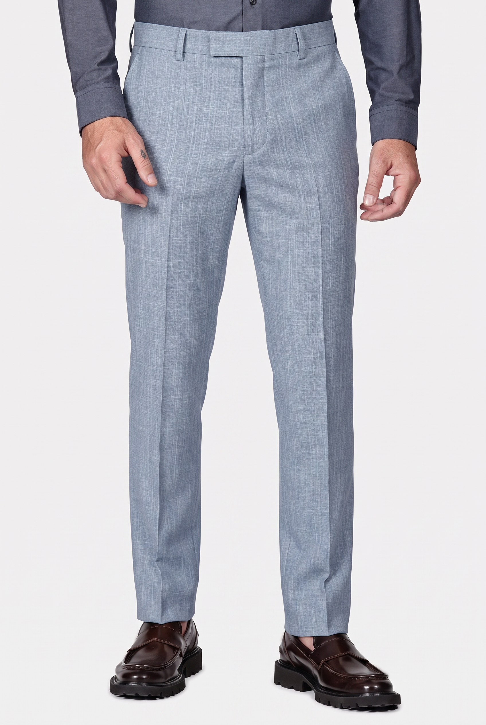 Calça Melange New Aço - modelo frente