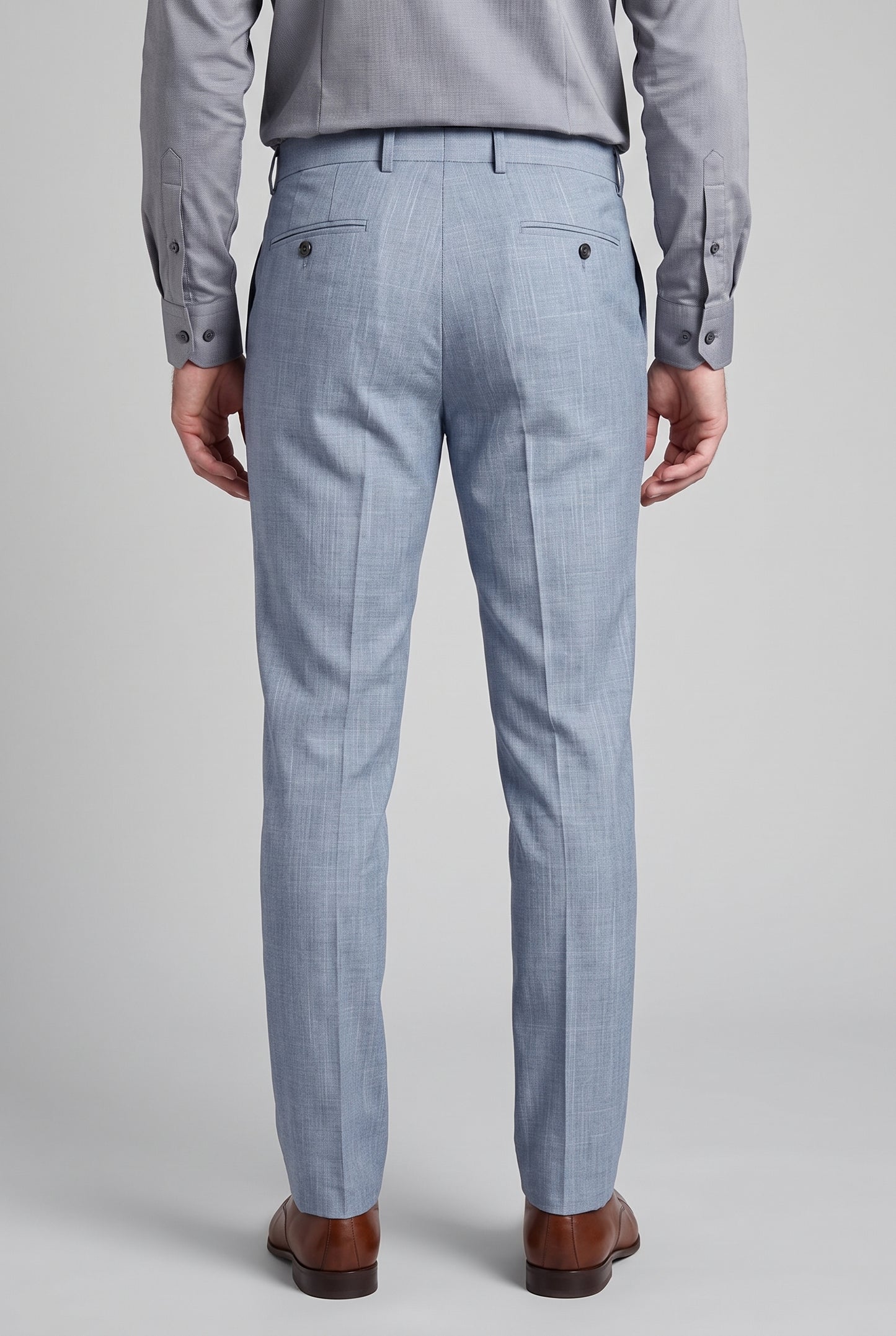 Calça Melange New Aço - modelo costas