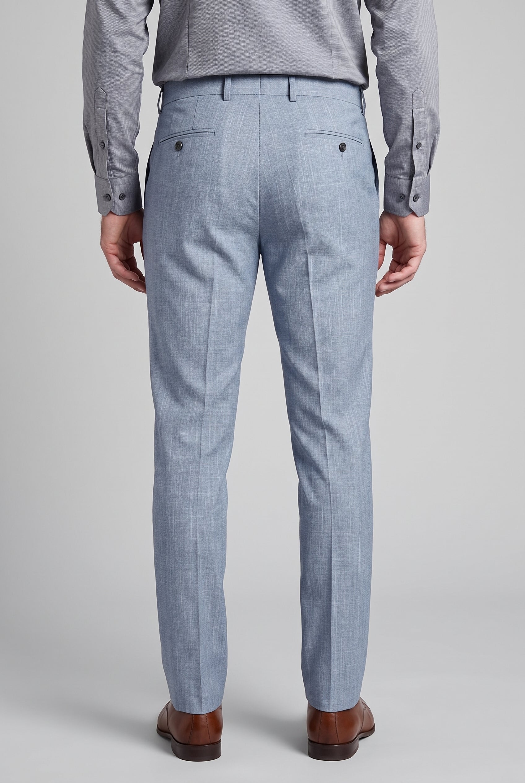 Calça Melange New Aço - modelo costas